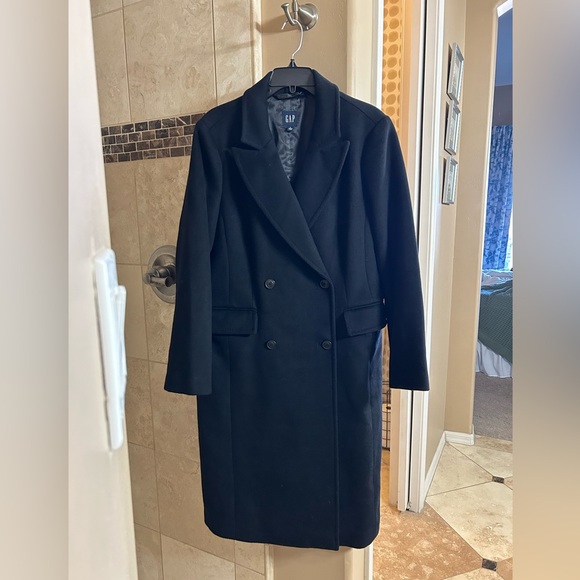 Black wool coat - Picture 1 of 2